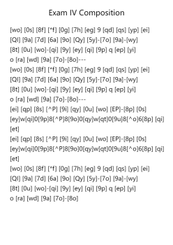 Exam IV Composition