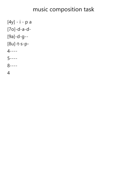music composition task