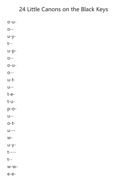 24 Little Canons on the Black Keys