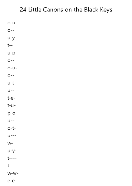 24 Little Canons on the Black Keys