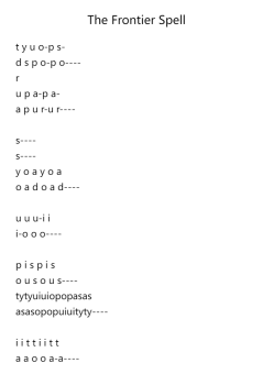 The Frontier Spell