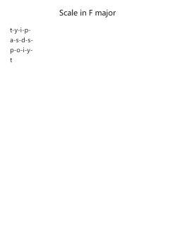 Scale in F major