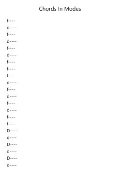 Chords In Modes