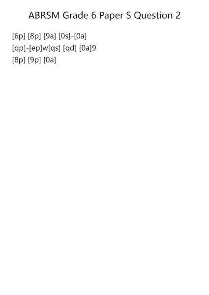 ABRSM Grade 6 Paper S Question 2