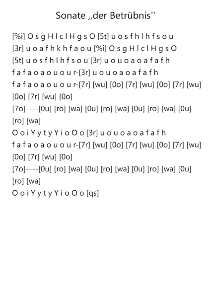 Sonate "der Betrübnis"