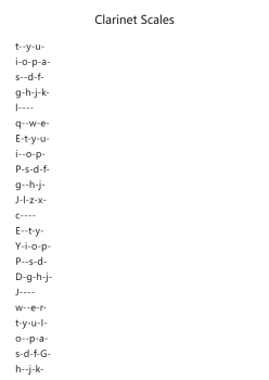Clarinet Scales
