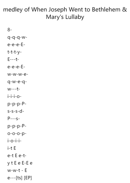 medley of When Joseph Went to Bethlehem & Mary's Lullaby