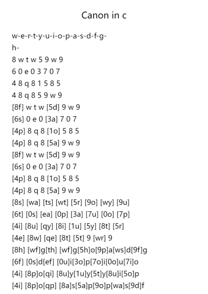 Canon in c