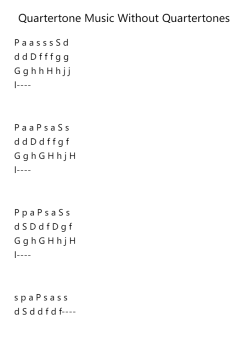 Quartertone Music Without Quartertones