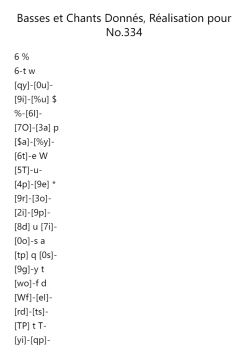 380 Basses et Chants Donnés, Réalisation pour No.334 (Basse Donnée)