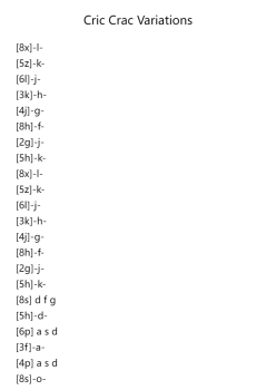 Variations "Cric Crac"