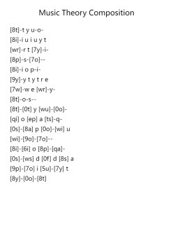 Music Theory Composition