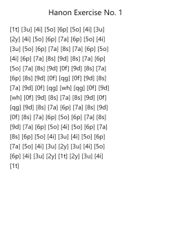 Hanon Exercise No. 1 (simplified)