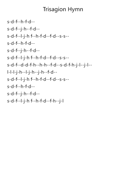 Trisagion Hymn