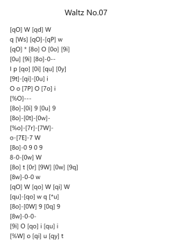 Waltz No. 07 for Piano