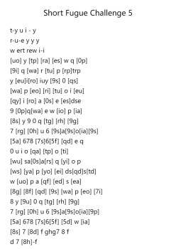 Short Fugue Challenge 5