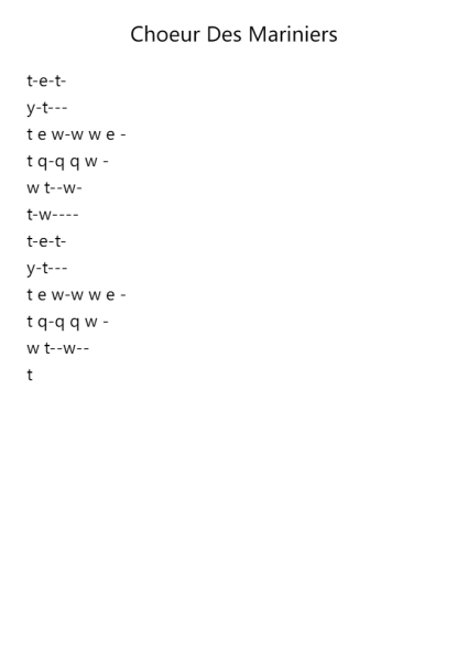 Choeur Des Mariniers