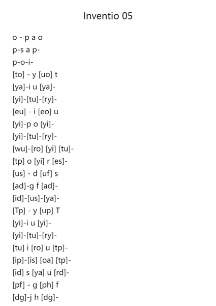 Invention No. 5 in E-Flat Major, BWV 776