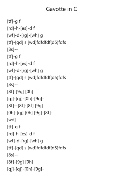 Gavotte in C