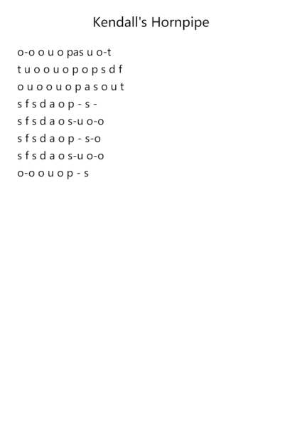 Kendall's Hornpipe