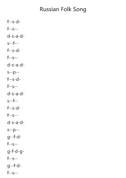 Russian Folk Song