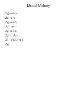 Modal Melody