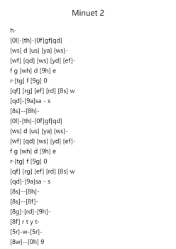 Minuet 2