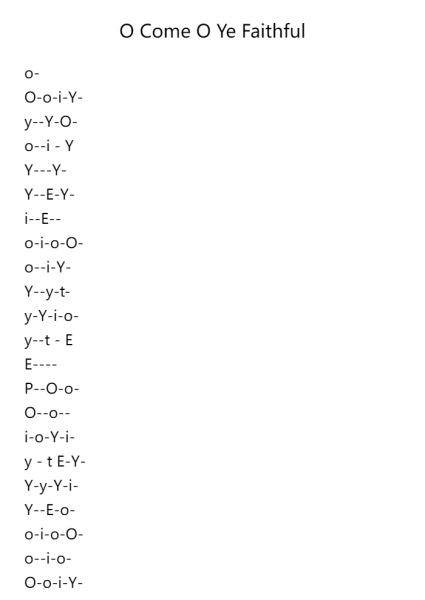 O Come O Ye Faithful