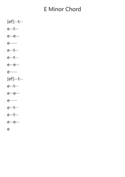 E Minor Chord