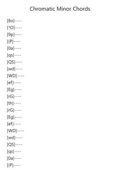 Chromatic Minor Chords