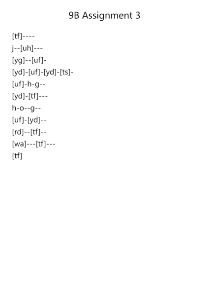9B Assignment 3