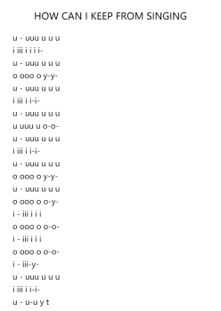 How Can I Keep from Singing