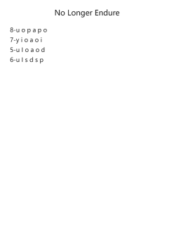 No Longer Endure ver 2