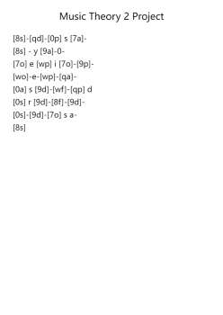 Music Theory 2 Project