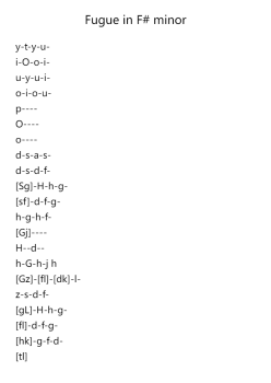 Fugue in F# Minor
