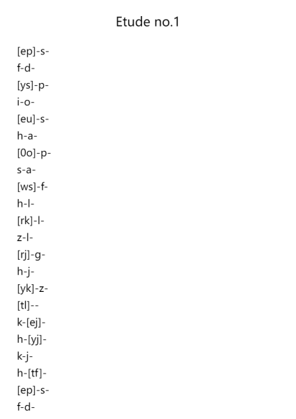 Etude No.1