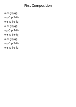First Composition
