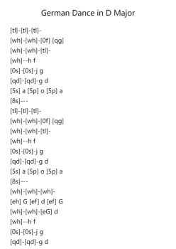 German Dance in D Major