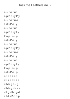 Toss the Feathers no. 2