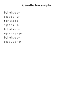 Gavotte ton simple