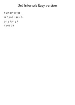 3rd Intervals Easy version