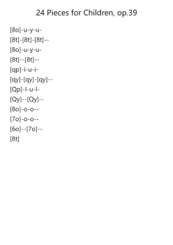 24 Pieces for Children, Op. 39
