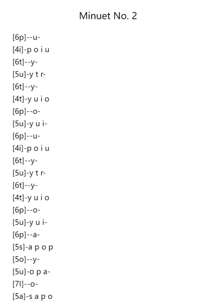 Minuet No. 2