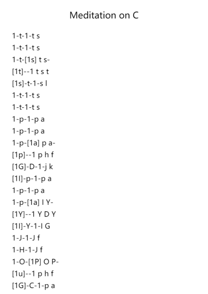 Meditation on C