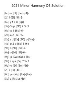 Minor Harmony Q5