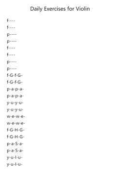 Daily Exercises for Violin