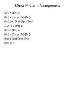 Minor Midterm Arrangement