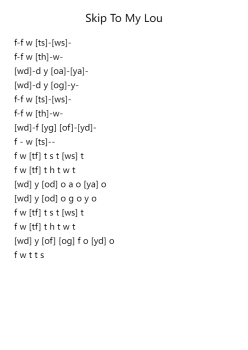 Skip To My Lou