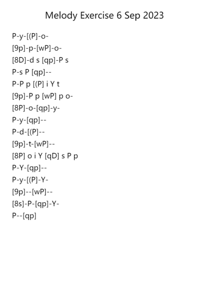 Melody Exercise 6
