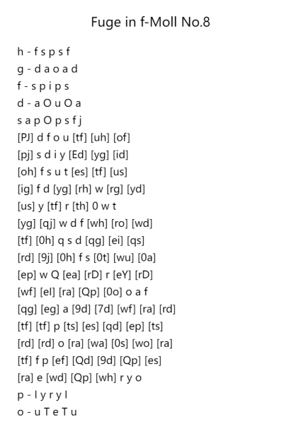 Fuge in F minor No.8